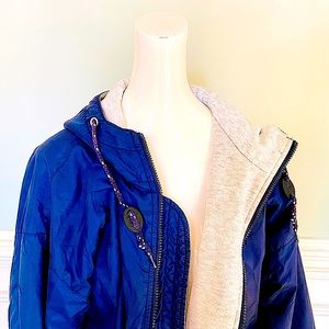 Navy Hooded Lined Shell Jacket M ⛴ Tidewater YC Gear for Sports